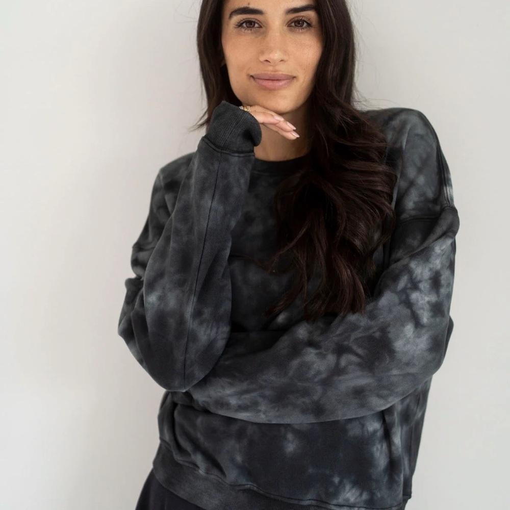 Black Tie-Dye Sweatshirt - Picture 2 of 3